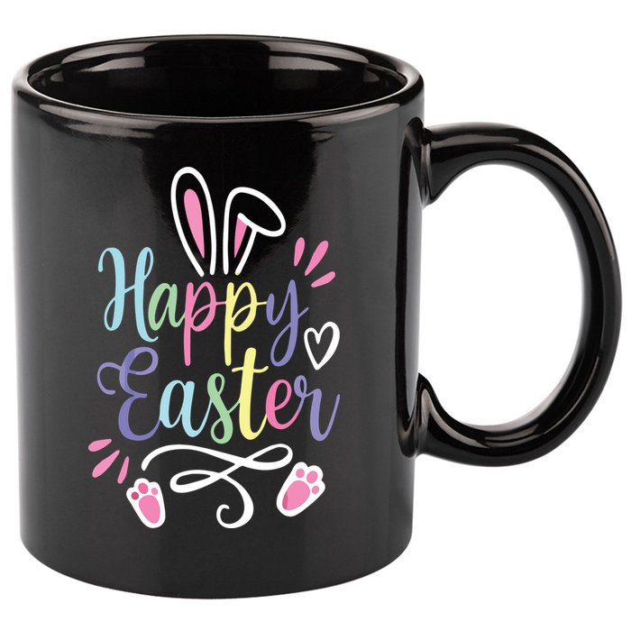Happy Easter Bunny Rabbit Face Funny Easter Day 11oz C Handle Ceramic Mug