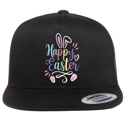 Happy Easter Bunny Rabbit Face Funny Easter Day Flatbill Hat