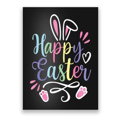 Happy Easter Bunny Rabbit Face Funny Easter Day Poster