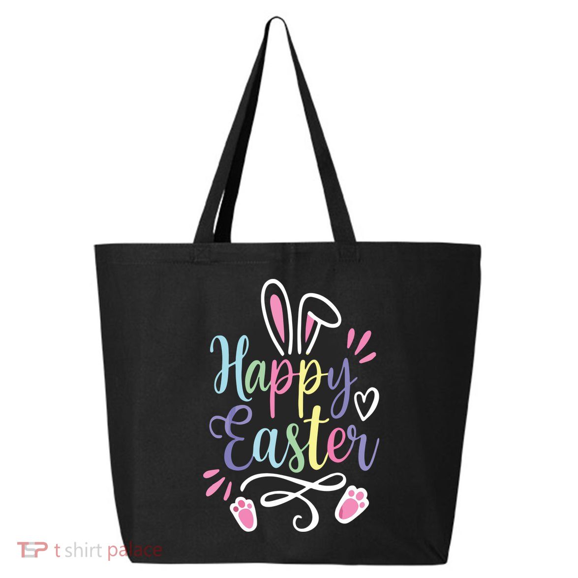 Happy Easter Bunny Rabbit Face Funny Easter Day 25L Jumbo Tote