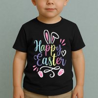 Happy Easter Bunny Rabbit Face Funny Easter Day Toddler T-Shirt