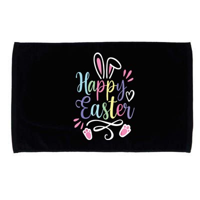 Happy Easter Bunny Rabbit Face Funny Easter Day Microfiber Hand Towel