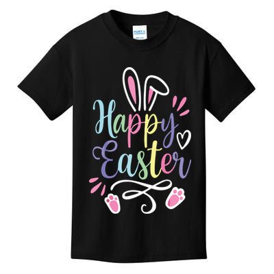 Happy Easter Bunny Rabbit Face Funny Easter Day Kids T-Shirt