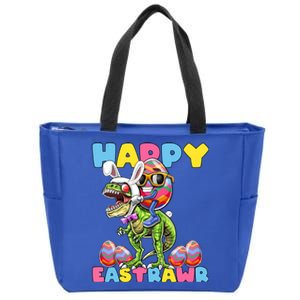 Happy Easter Bunny Dinosaur Egg Rabbit Ears Costume Gift Zip Tote Bag