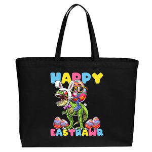 Happy Easter Bunny Dinosaur Egg Rabbit Ears Costume Gift Cotton Canvas Jumbo Tote