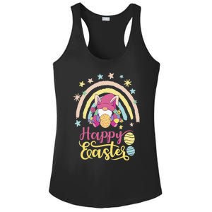 Happy Easter Bunny Spring Gnome Egg Hunting Basket Ladies PosiCharge Competitor Racerback Tank