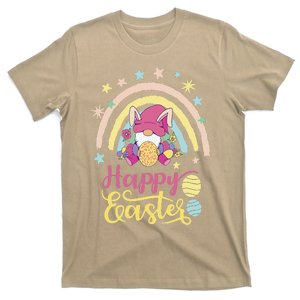 Happy Easter Bunny Spring Gnome Egg Hunting Basket T-Shirt