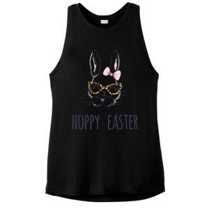 Hoppy Easter Bunny With Cheetah Glasses For The Mom Gift Ladies PosiCharge Tri-Blend Wicking Tank