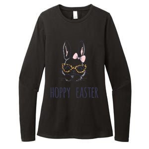 Hoppy Easter Bunny With Cheetah Glasses For The Mom Gift Womens CVC Long Sleeve Shirt