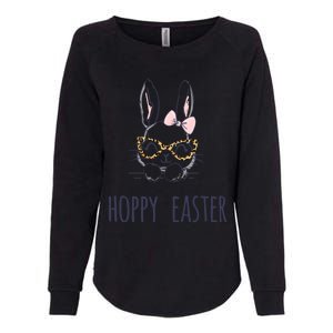 Hoppy Easter Bunny With Cheetah Glasses For The Mom Gift Womens California Wash Sweatshirt