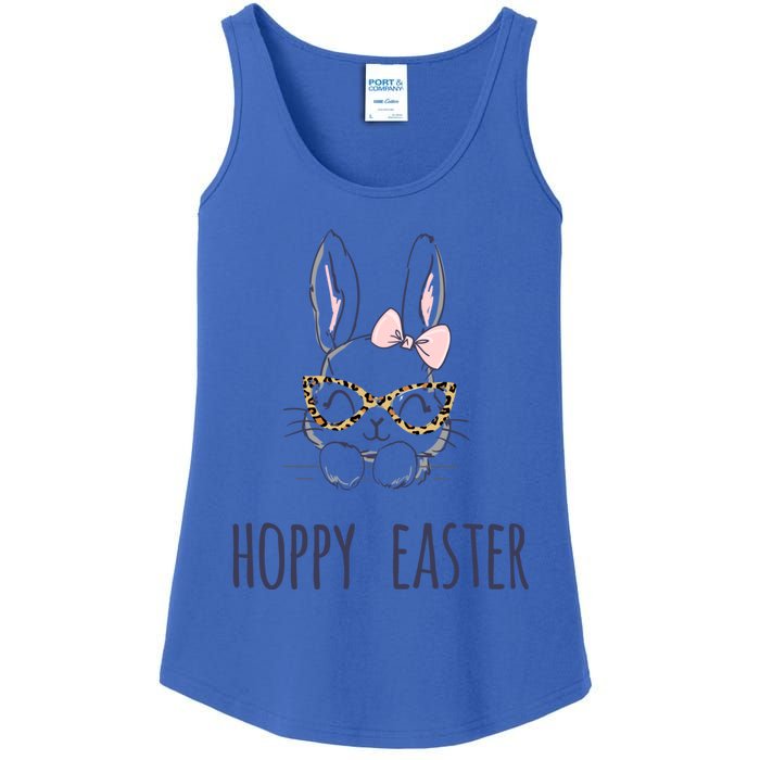 Hoppy Easter Bunny With Cheetah Glasses For The Mom Gift Ladies Essential Tank