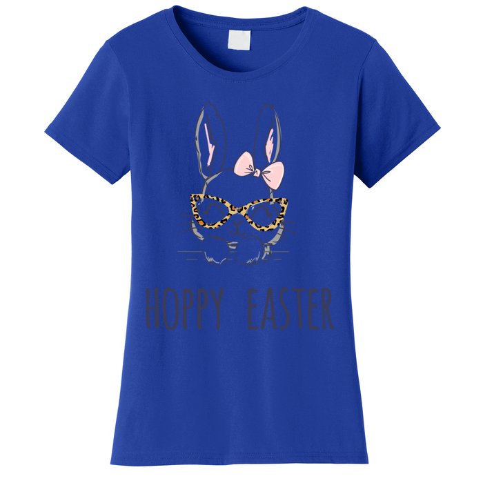 Hoppy Easter Bunny With Cheetah Glasses For The Mom Gift Women's T-Shirt