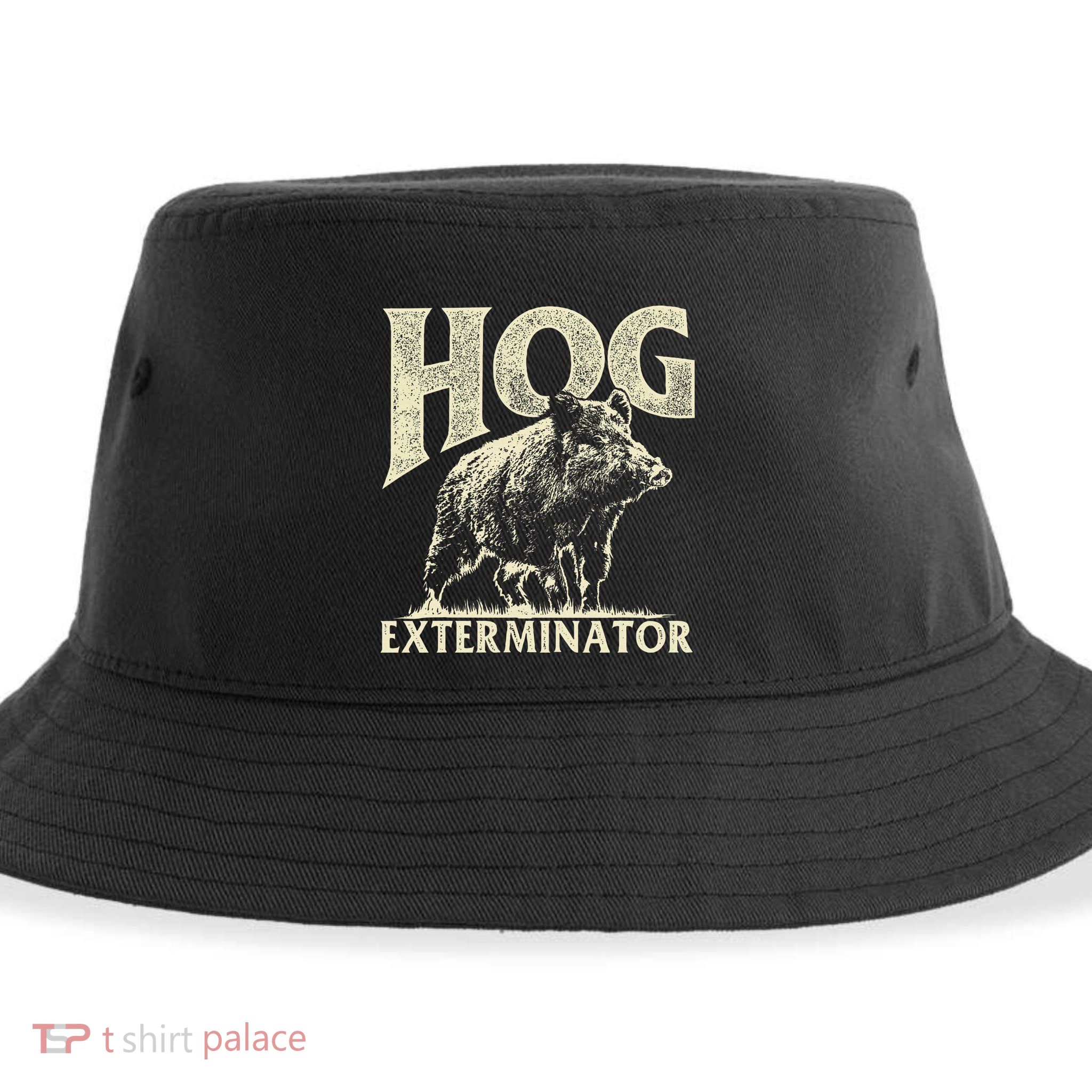 Hog Exterminator Boar Hunting Wild Hog Hunter Sustainable Bucket Hat