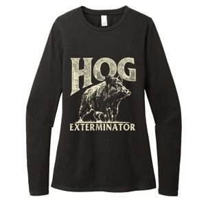 Hog Exterminator Boar Hunting Wild Hog Hunter Womens CVC Long Sleeve Shirt