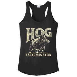 Hog Exterminator Boar Hunting Wild Hog Hunter Ladies PosiCharge Competitor Racerback Tank