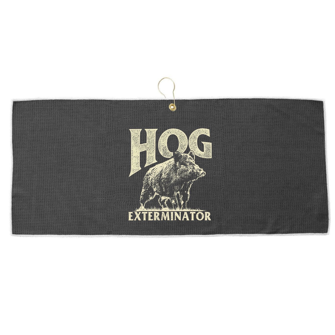 Hog Exterminator Boar Hunting Wild Hog Hunter Large Microfiber Waffle Golf Towel