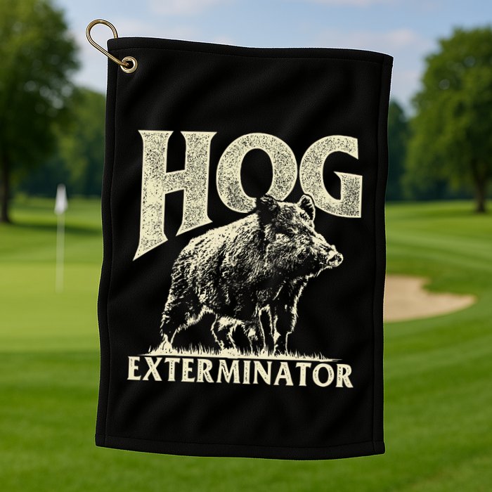 Hog Exterminator Boar Hunting Wild Hog Hunter Golf Towel