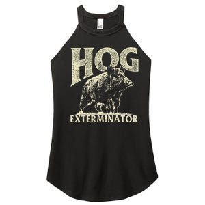 Hog Exterminator Boar Hunting Wild Hog Hunter Women's Perfect Tri Rocker Tank