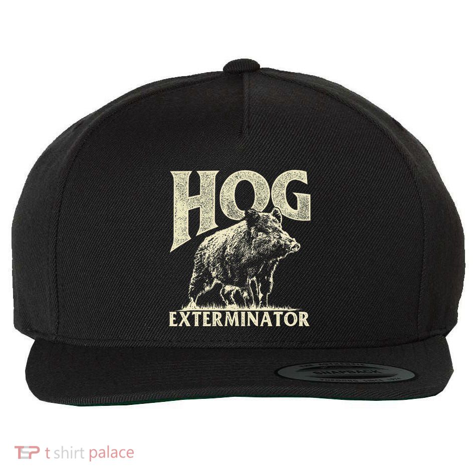 Hog Exterminator Boar Hunting Wild Hog Hunter Wool Snapback Cap