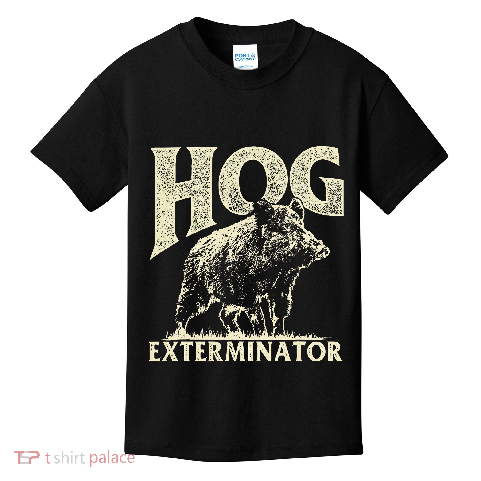 Hog Exterminator Boar Hunting Wild Hog Hunter Kids T-Shirt