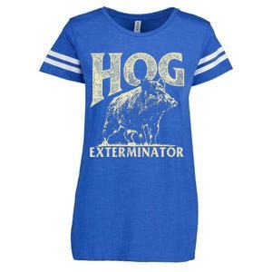 Hog Exterminator Boar Hunting Wild Hog Hunter Enza Ladies Jersey Football T-Shirt