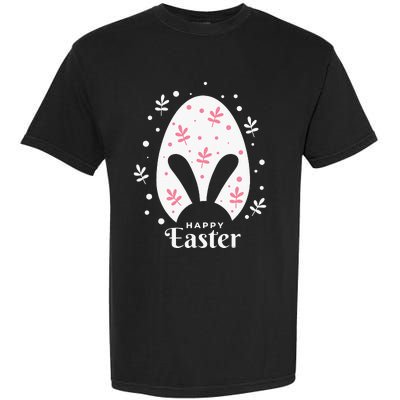 Happy Easter Bunny Rabbit Face Funny Easter Day Garment-Dyed Heavyweight T-Shirt