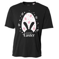 Happy Easter Bunny Rabbit Face Funny Easter Day Cooling Performance Crew T-Shirt