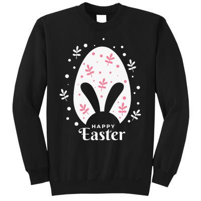 Happy Easter Bunny Rabbit Face Funny Easter Day Sweatshirt