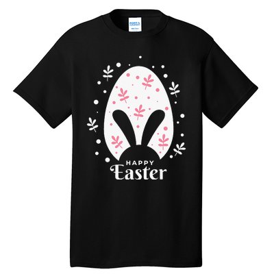 Happy Easter Bunny Rabbit Face Funny Easter Day Tall T-Shirt