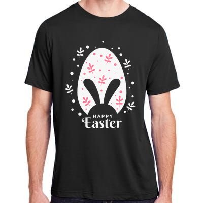 Happy Easter Bunny Rabbit Face Funny Easter Day Adult ChromaSoft Performance T-Shirt