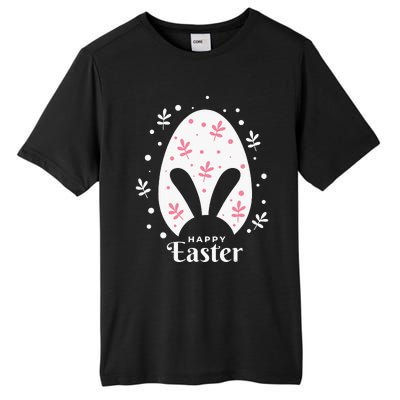 Happy Easter Bunny Rabbit Face Funny Easter Day Tall Fusion ChromaSoft Performance T-Shirt