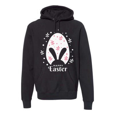 Happy Easter Bunny Rabbit Face Funny Easter Day Premium Hoodie