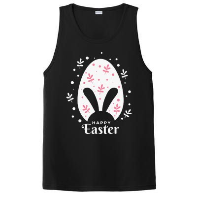 Happy Easter Bunny Rabbit Face Funny Easter Day PosiCharge Competitor Tank