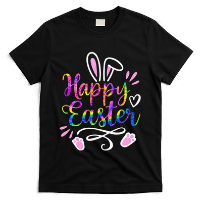 Happy Easter Bunny Rabbit Face Tie Dye Easter Day T-Shirt