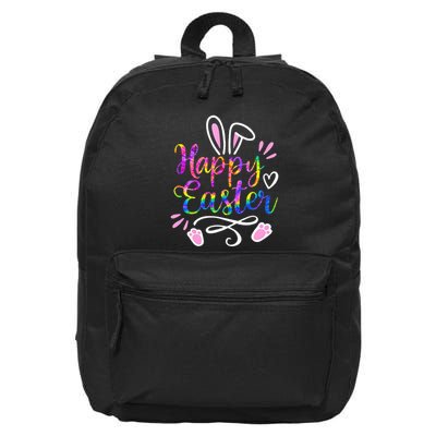 Happy Easter Bunny Rabbit Face Tie Dye Easter Day 16 in Basic Backpack