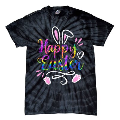 Happy Easter Bunny Rabbit Face Tie Dye Easter Day Tie-Dye T-Shirt