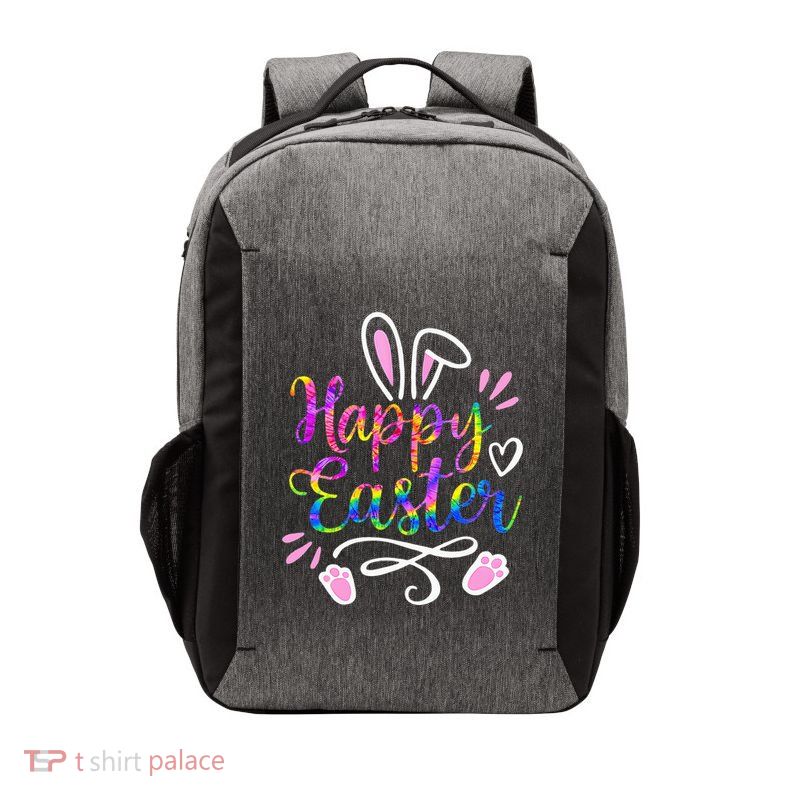 Happy Easter Bunny Rabbit Face Tie Dye Easter Day Vector Backpack