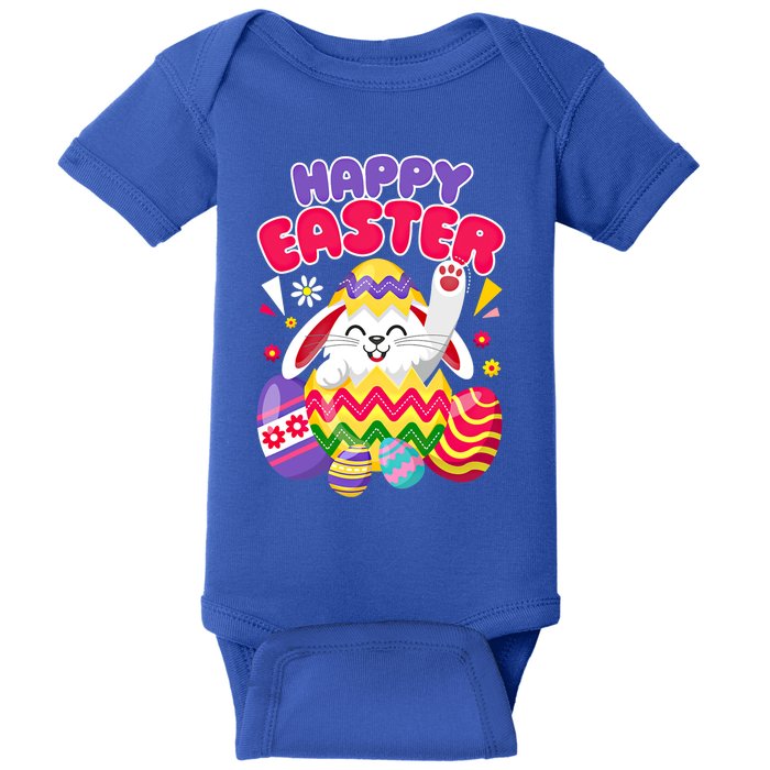 Happy Easter Bunny Easter Eggs Cute Gift Baby Bodysuit