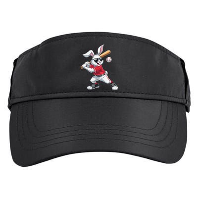 Happy Easter Bunny Playing Baseball Easter Sport Gift Adult Drive Performance Visor