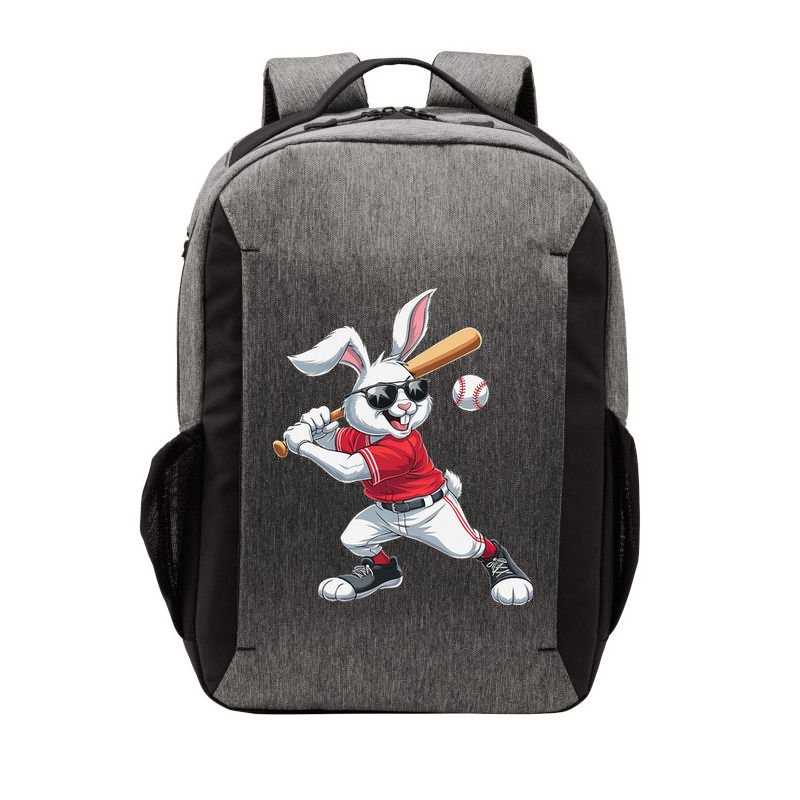 Happy Easter Bunny Playing Baseball Easter Sport Gift Vector Backpack