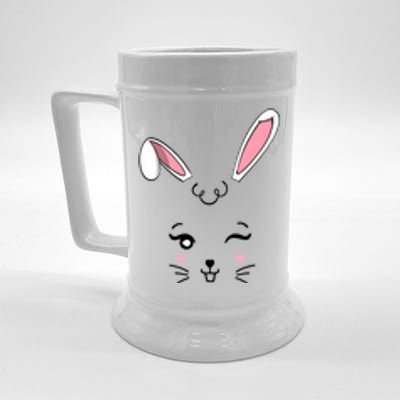 Happy Easter Bunny Rabbit Outfit Design Gift Beer Stein