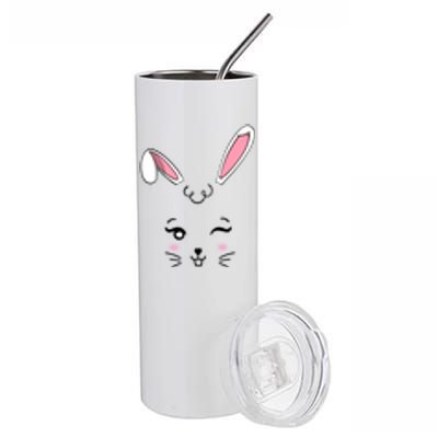 Happy Easter Bunny Rabbit Outfit Design Gift Stainless Steel Tumbler