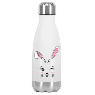 Happy Easter Bunny Rabbit Outfit Design Gift Stainless Steel Insulated Water Bottle