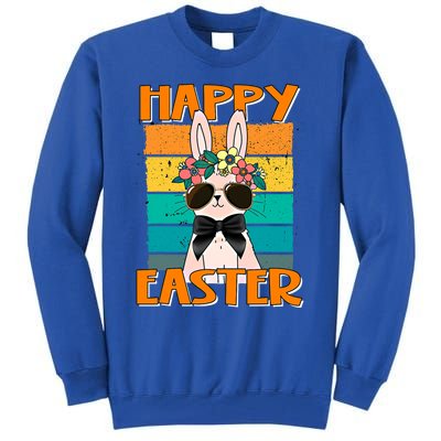 Happy Easter Bunny Retro Rabbit Clothes Easter Day Cute Great Gift Tall Sweatshirt