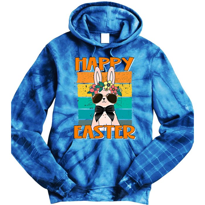 Happy Easter Bunny Retro Rabbit Clothes Easter Day Cute Great Gift Tie Dye Hoodie