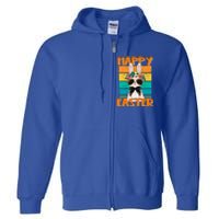 Happy Easter Bunny Retro Rabbit Clothes Easter Day Cute Great Gift Full Zip Hoodie