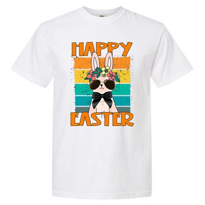 Happy Easter Bunny Retro Rabbit Clothes Easter Day Cute Great Gift Garment-Dyed Heavyweight T-Shirt