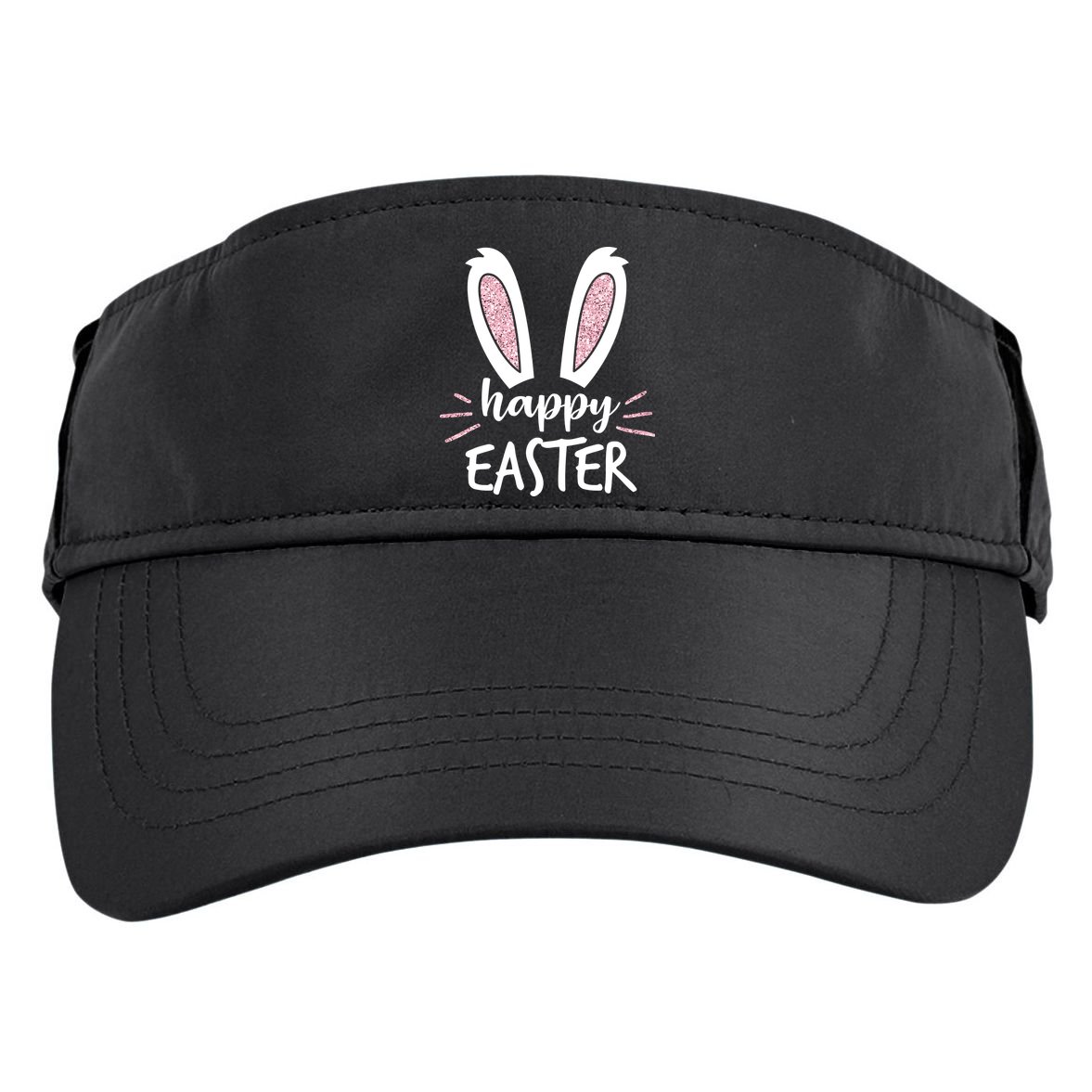 Happy Easter Bunny Ears Adult Drive Performance Visor