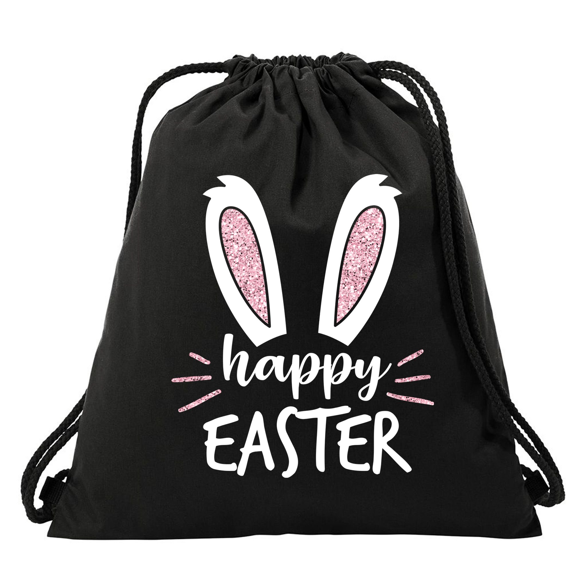 Happy Easter Bunny Ears Drawstring Bag