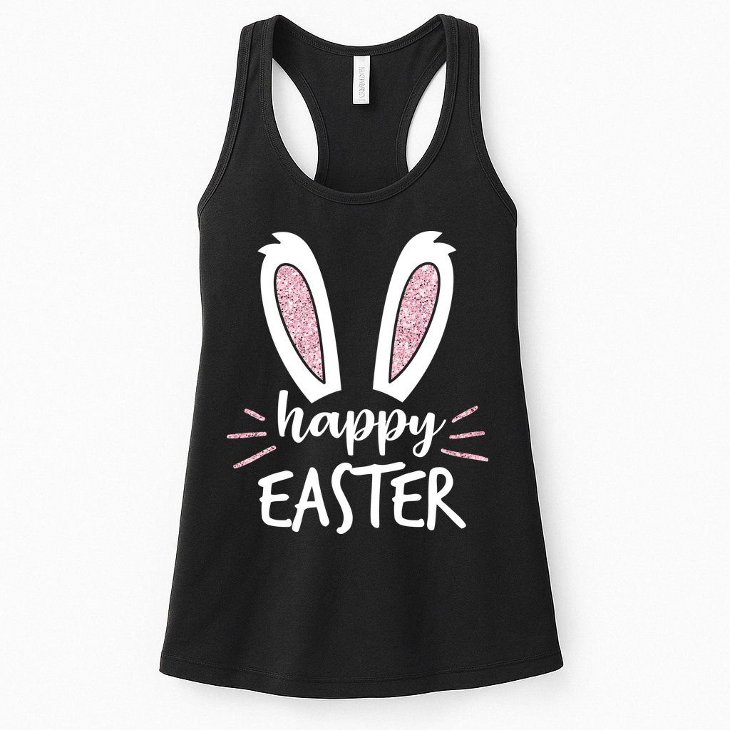 Happy Easter Bunny Ears Womens Tank Top